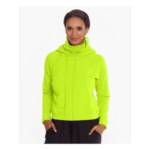 BAM BY BETSY & ADAM Womens Green Tie Built-in Mask, Relaxed Fit Hoodie Top S